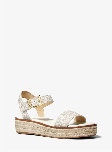 michael michael kors richie logo platform espadrille sandal|michael kors richie sandals.